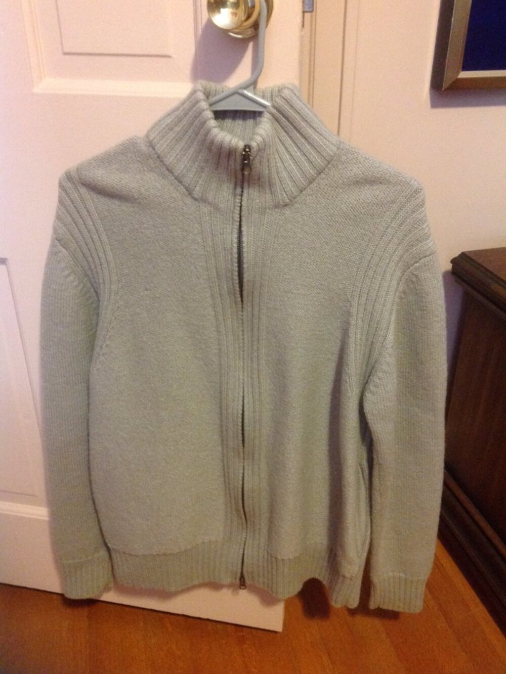 Reiss Men's Gently Worn Merino Wool Long Sleeve Sweater - USA Size Large